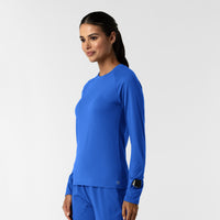 Layers Women's Watch Window Long Sleeve Underscrub Top Royal side view