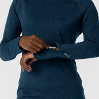 Women's Watch Window Long Sleeve Underscrub Top - Royal Heather smart watch sleeve 1