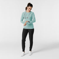 Women's Watch Window Long Sleeve Underscrub Top - Sky Blue Heather scrub set