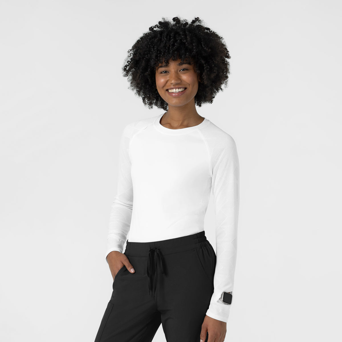 Layers Women's Engineered Underscrub Tee White