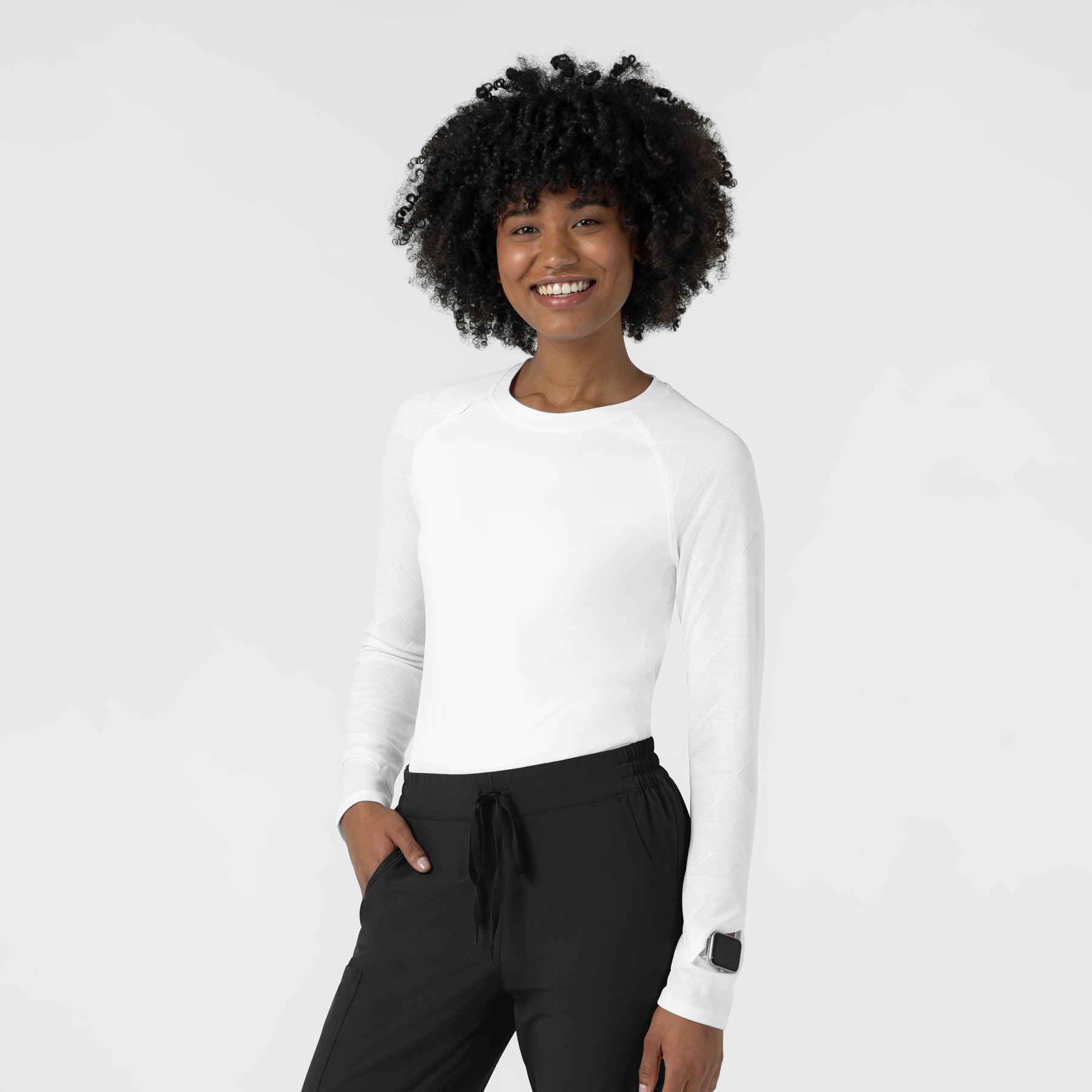 Layers Women's Engineered Underscrub Tee White