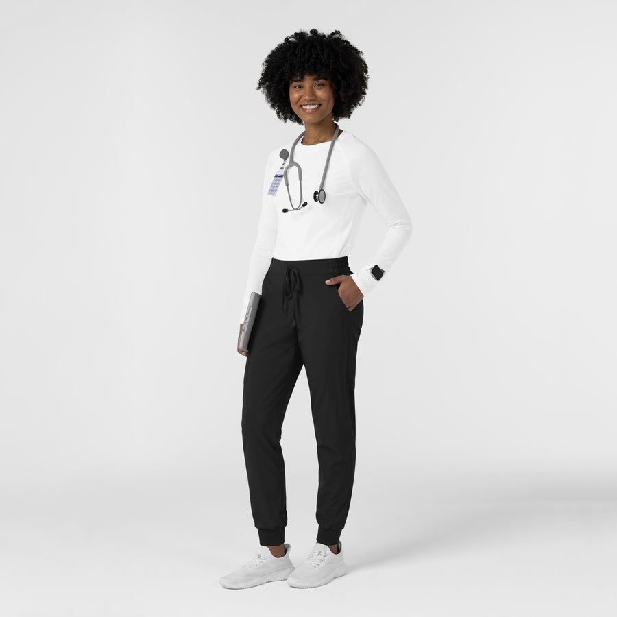 Layers Women's Engineered Underscrub Tee White full scrub set