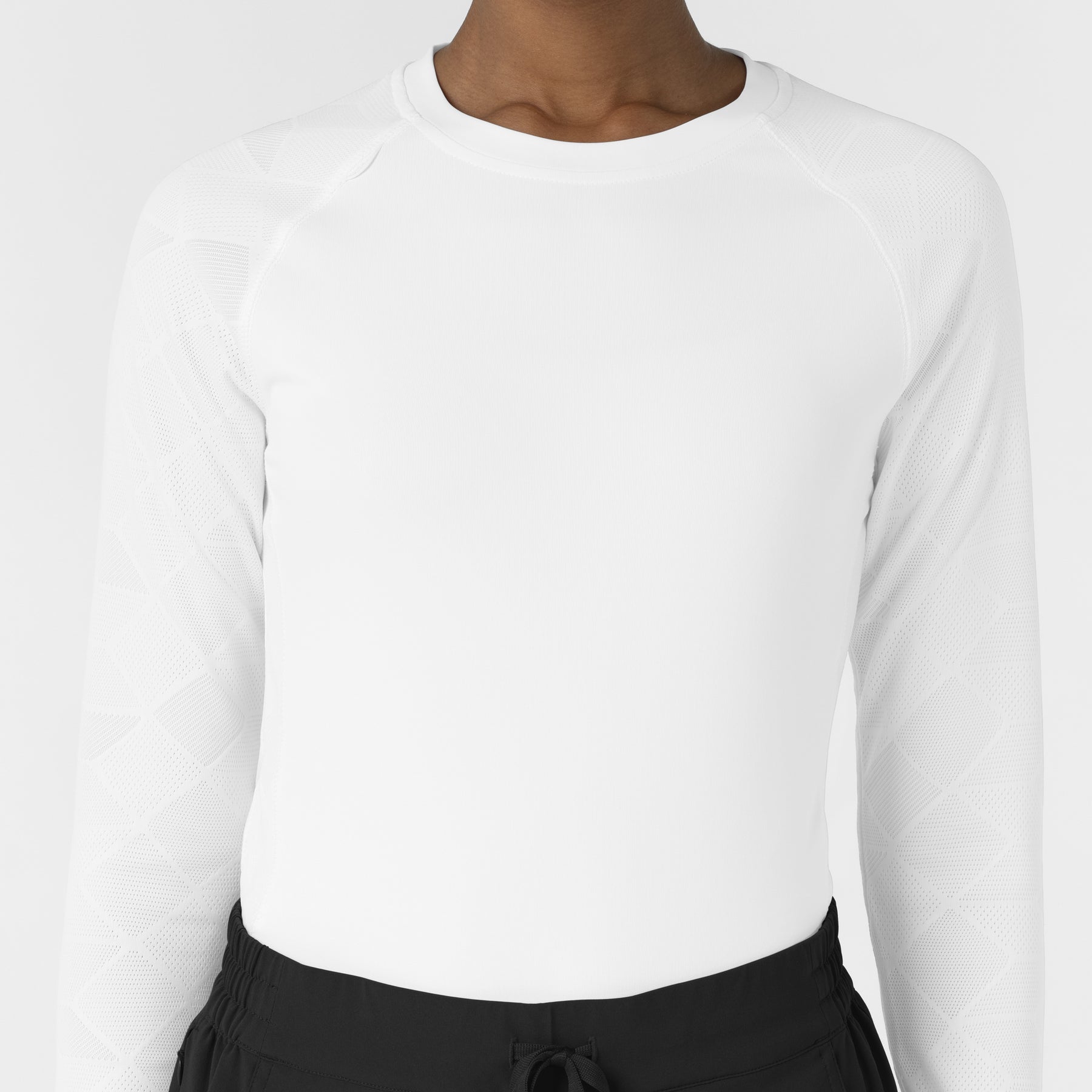Layers Women's Engineered Underscrub Tee White hemline detail