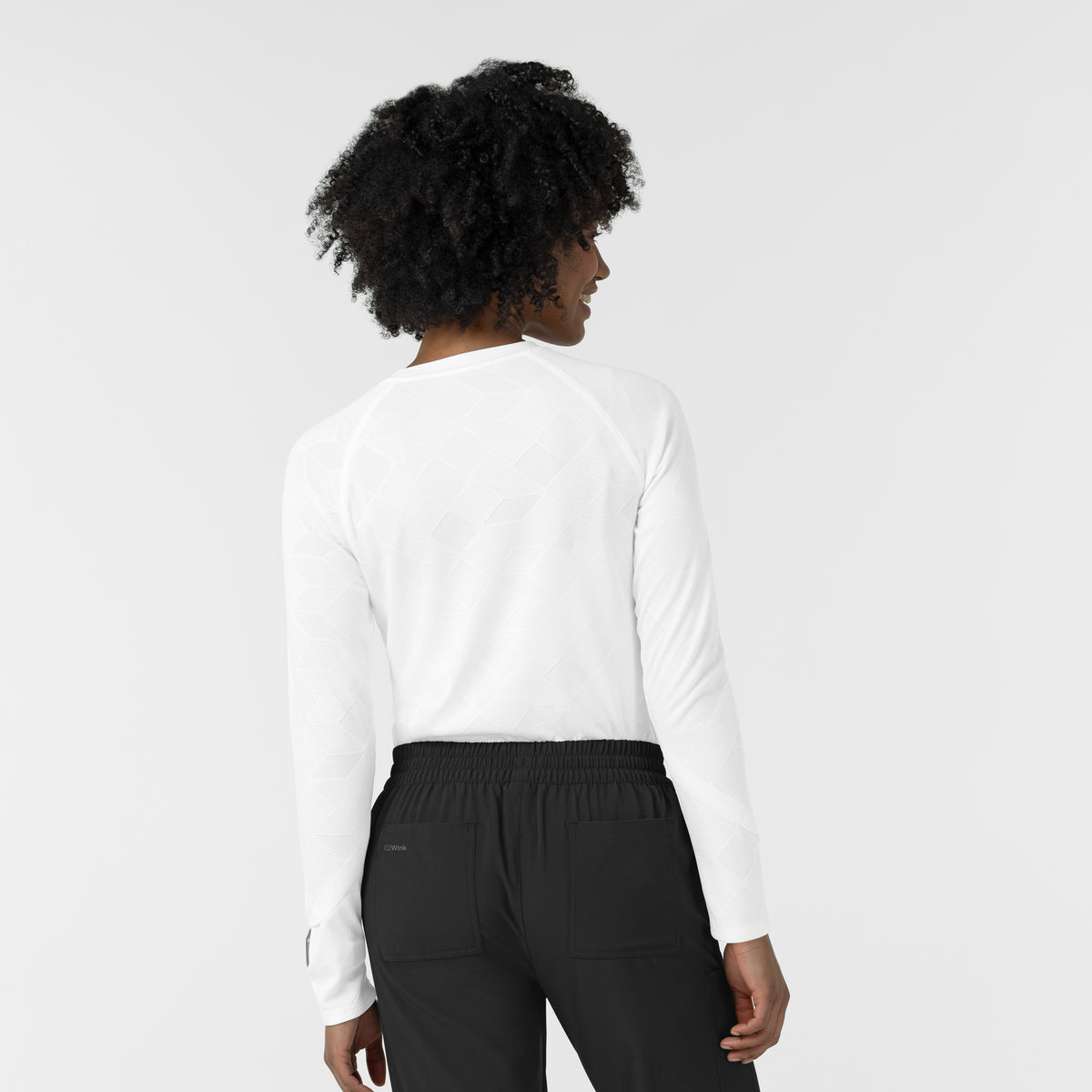 Layers Women's Engineered Underscrub Tee White back view
