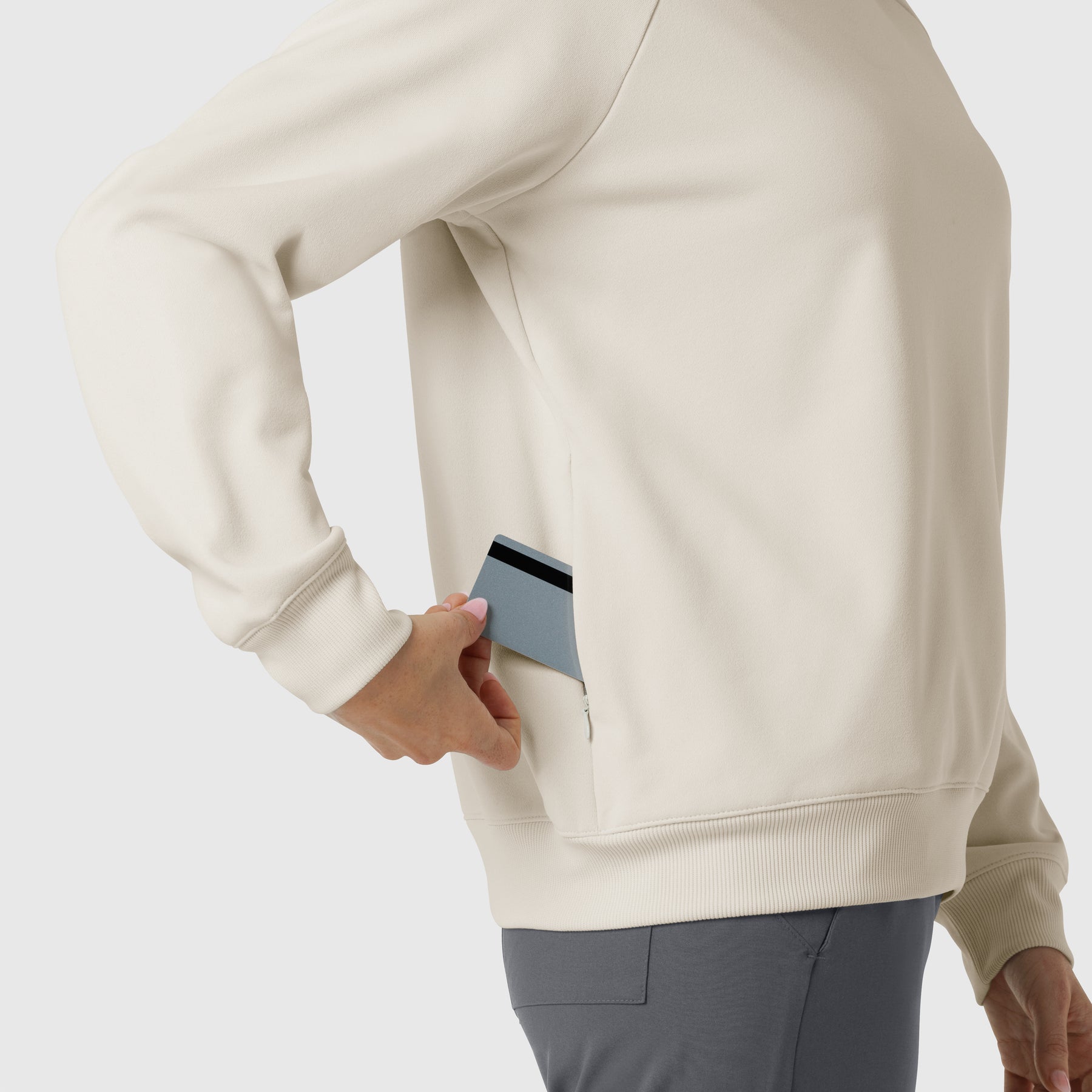 Layers Women's Pullover Sweatshirt Birch hemline detail