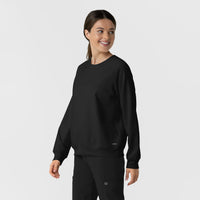 Layers Women's Pullover Sweatshirt Black side view