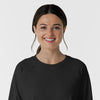 Layers Women's Pullover Sweatshirt Black front detail