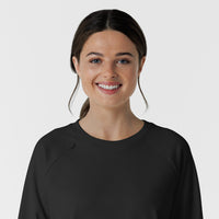 Layers Women's Pullover Sweatshirt Black front detail