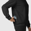 Layers Women's Pullover Sweatshirt Black hemline detail