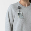 Layers Women's Pullover Sweatshirt Grey Heather side detail 1