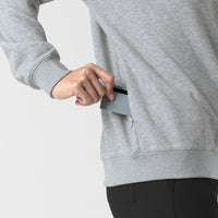 Layers Women's Pullover Sweatshirt Grey Heather side detail 2