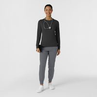 Layers Women's Essential Layer Long Sleeve Black full scrub set