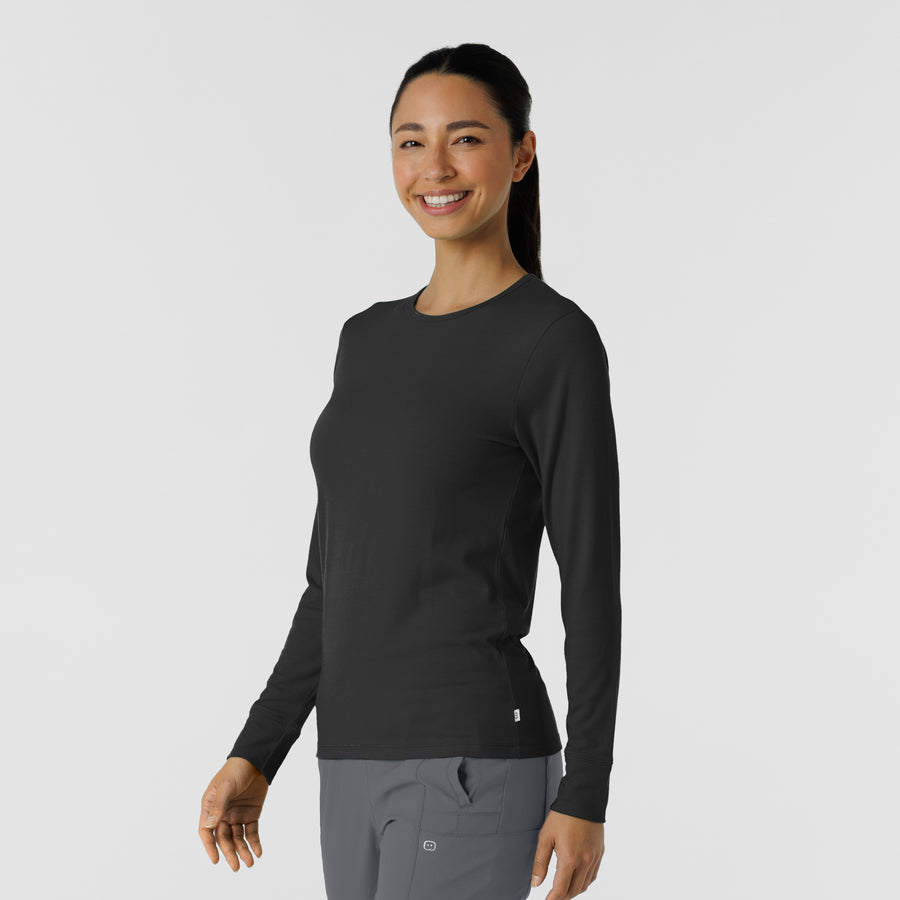 Layers Women's Essential Layer Long Sleeve Black side view