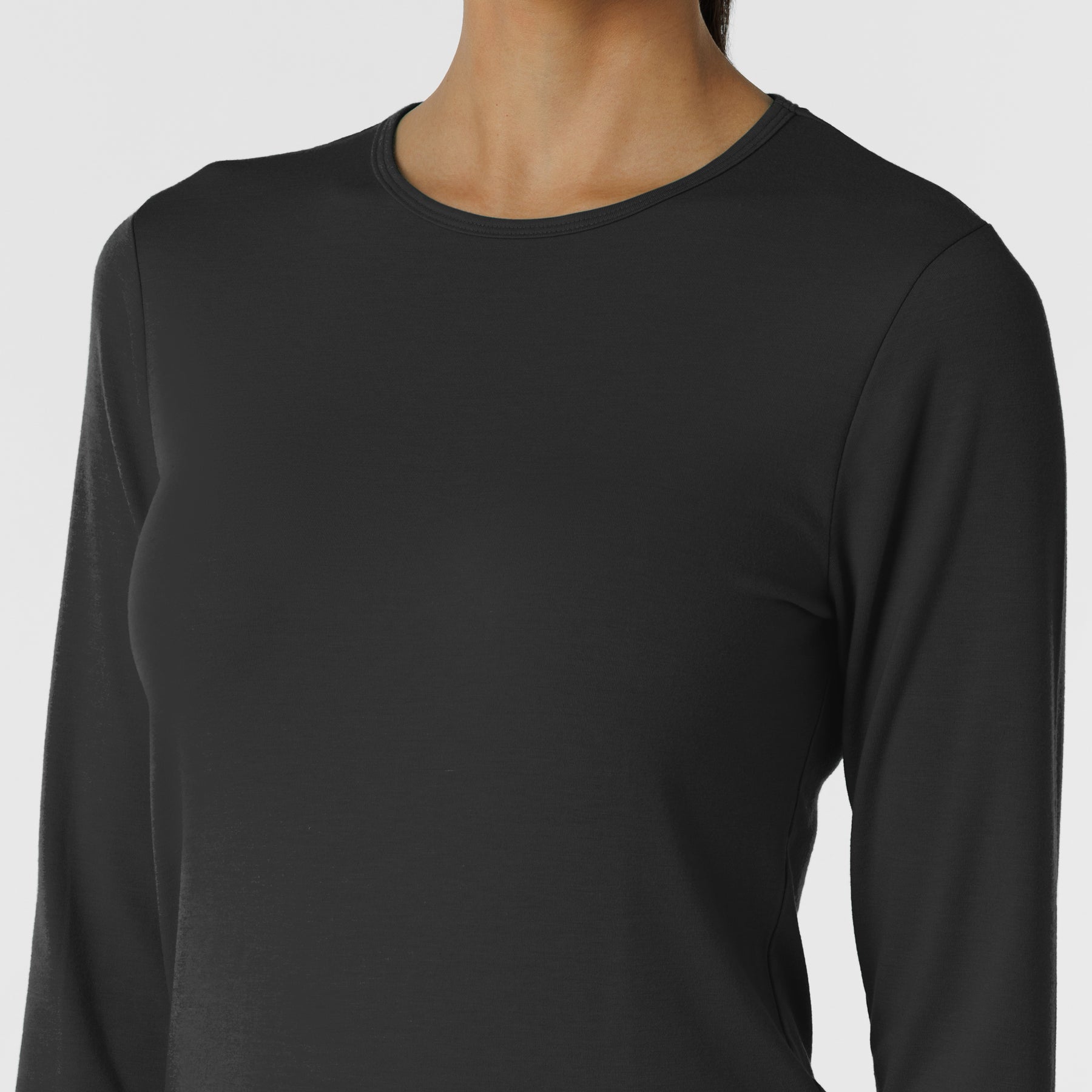 Layers Women's Essential Layer Long Sleeve Black front detail