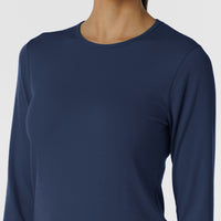 Layers Women's Essential Layer Long Sleeve Navy front detail