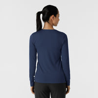 Layers Women's Essential Layer Long Sleeve Navy back view