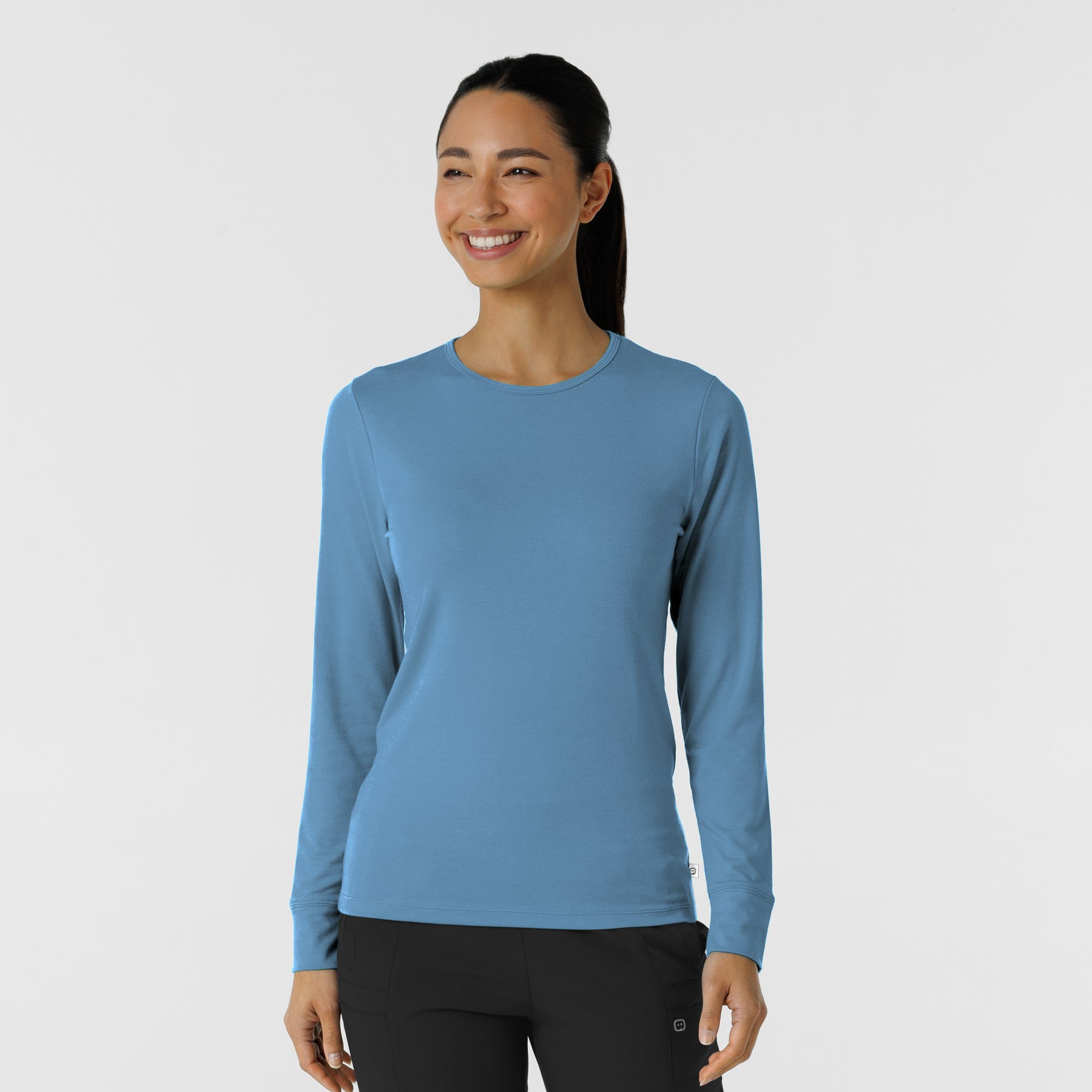 Layers Women's Essential Layer Long Sleeve Underscrub Pacific Blue