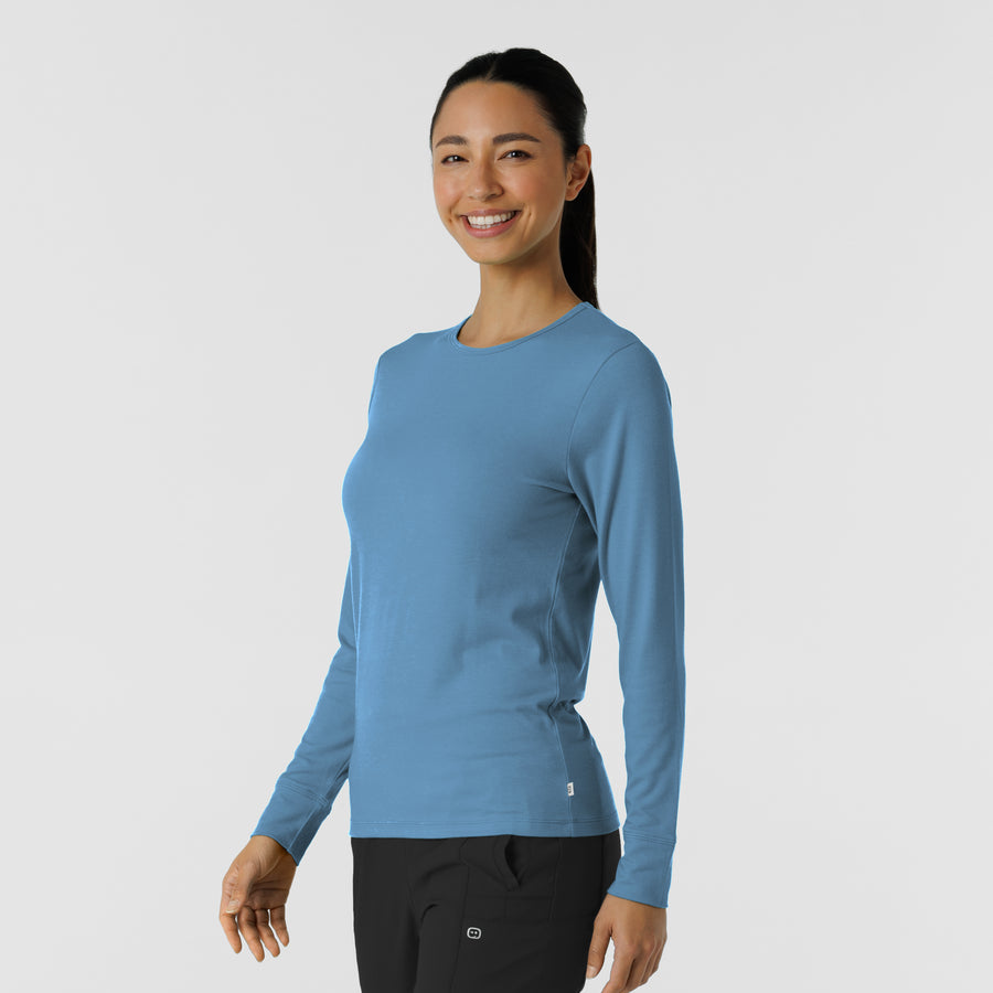 Layers Women's Essential Layer Long Sleeve Pacific Blue side view