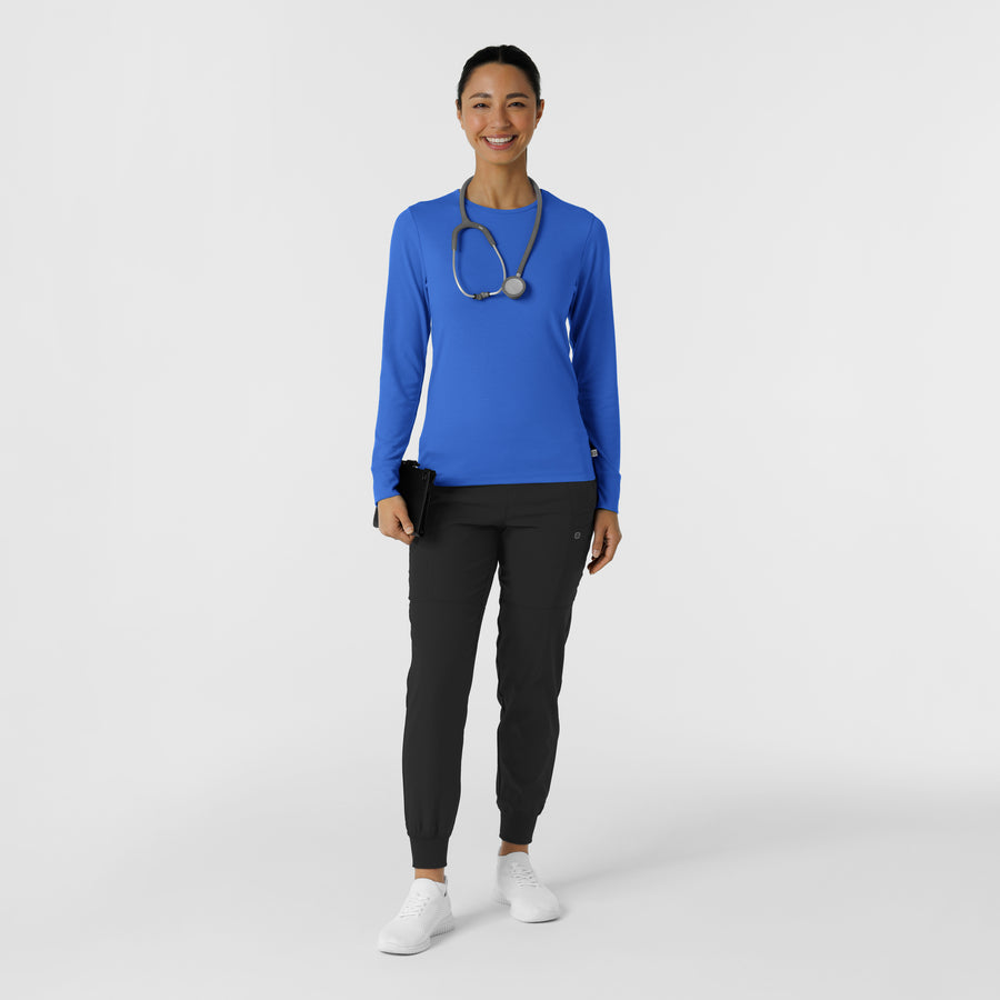 Layers Women's Essential Layer Long Sleeve Royal full scrub set