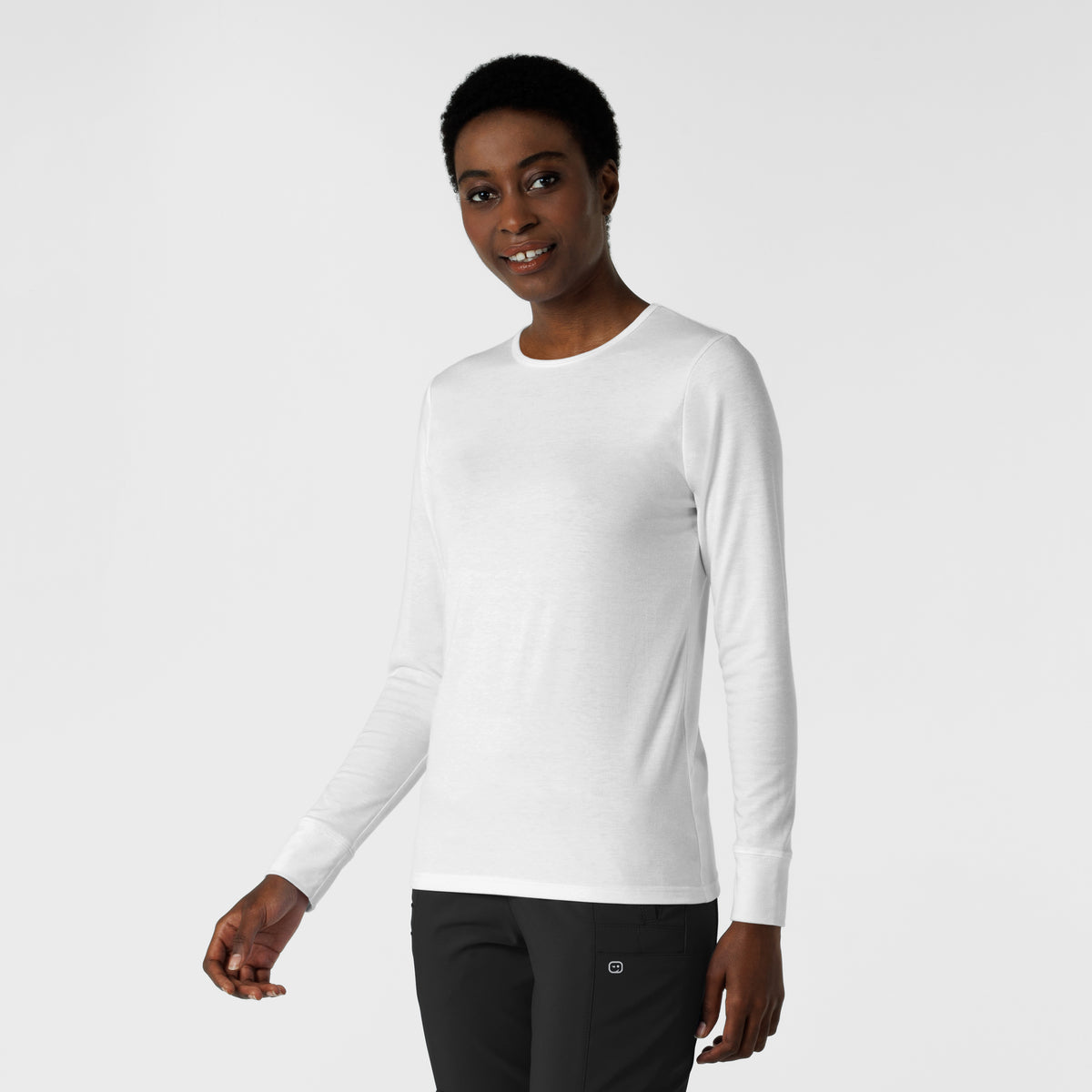 Women's Essential Layer Long Sleeve - White side view