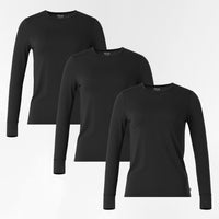Women's 3-Pack Essential Layer Long Sleeve - Black