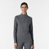 Layers Women's Watch Window Quarter Zip Scrub Top Pewter