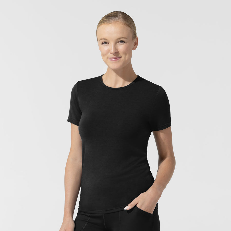 Layers Women's Short Sleeve Essential Tee Black side view