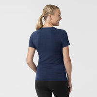 Layers Women's Short Sleeve Essential Tee Navy back view