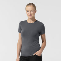 Layers Women's Short Sleeve Essential Tee Pewter side view
