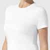 Layers Women's Short Sleeve Essential Tee White front detail