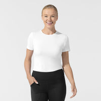 Layers Women's Short Sleeve Essential Tee White side detail 1