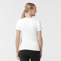Layers Women's Short Sleeve Essential Tee White back view