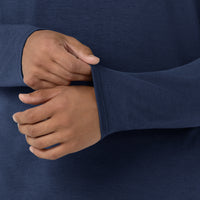 Layers Men’s Essential Layer Long Sleeve Navy front detail