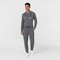 Layers Men’s Essential Layer Long Sleeve Pewter full scrub set