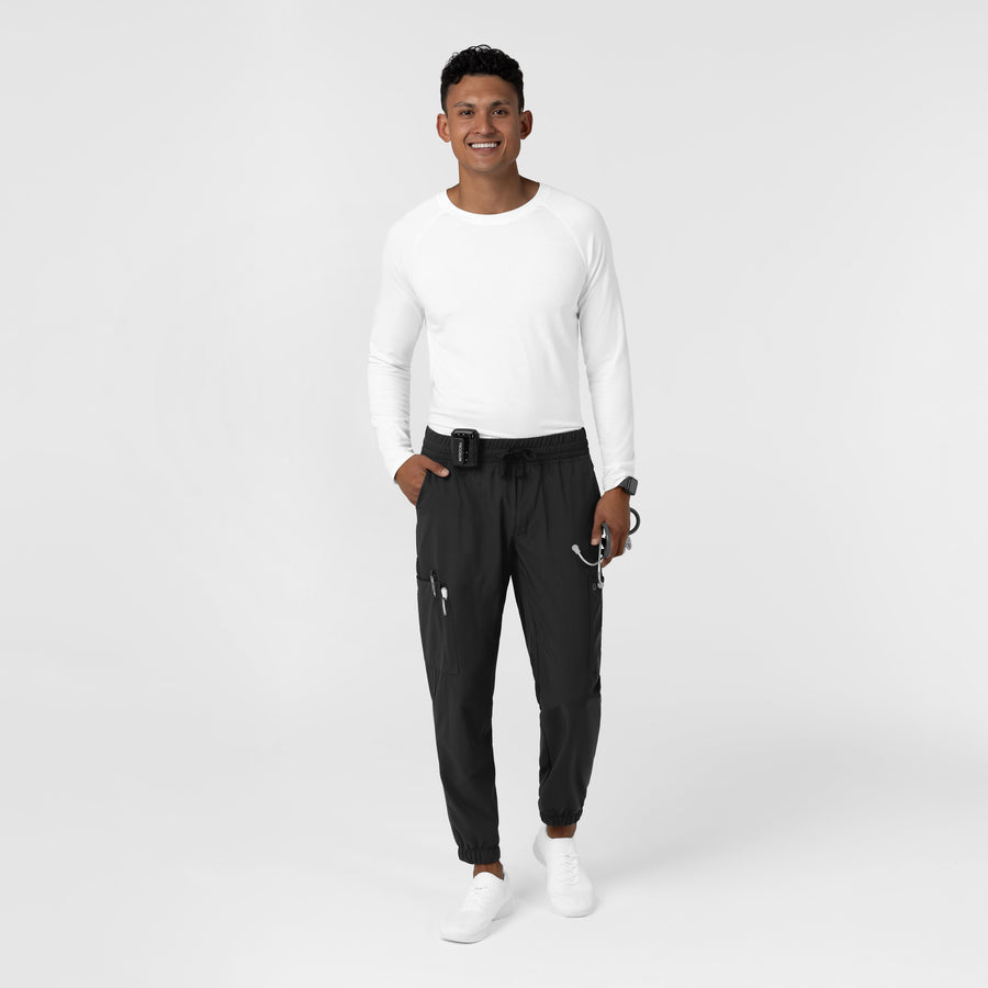 Men’s Essential Layer Long Sleeve - White scrub set