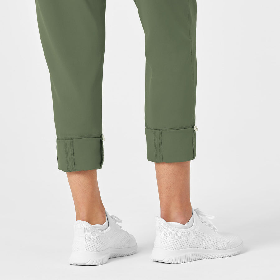 RENEW Women's Zip Front Jumpsuit - Olive