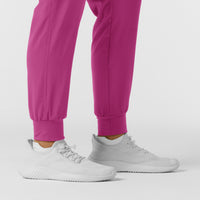 RENEW Women's Cargo Jogger Scrub Jumpsuit - Raspberry