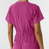 RENEW Women's Cargo Jogger Scrub Jumpsuit - Raspberry