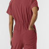 RENEW Women's Cargo Jogger Scrub Jumpsuit - Ruby