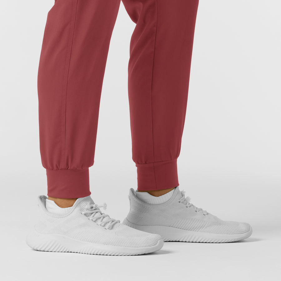 RENEW Women's Cargo Jogger Scrub Jumpsuit - Ruby