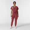 RENEW Women's Cargo Jogger Scrub Jumpsuit - Ruby