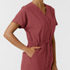 RENEW Women's Cargo Jogger Scrub Jumpsuit - Ruby