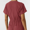 RENEW Women's Cargo Jogger Scrub Jumpsuit - Ruby
