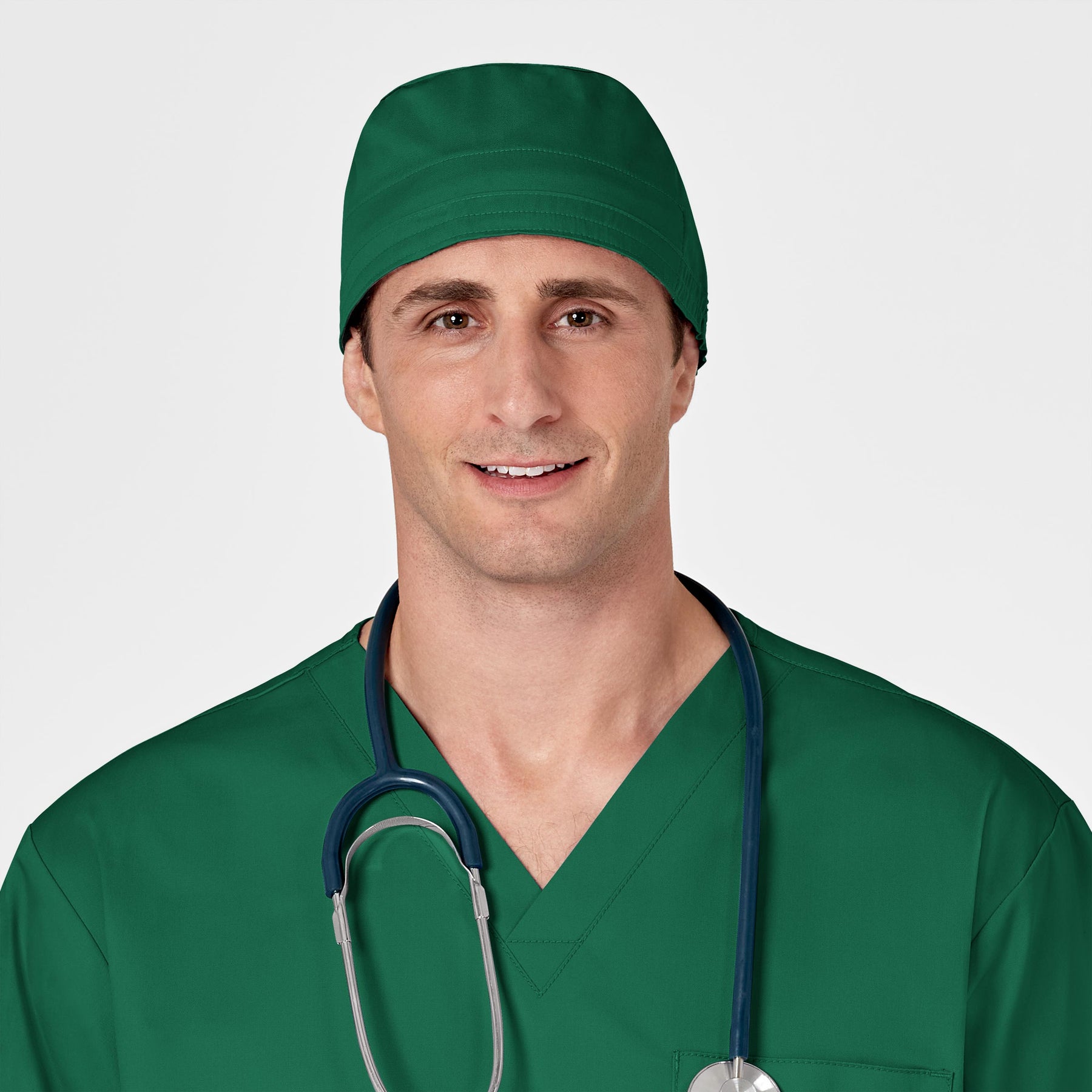 WonderWORK Unisex Tie Back Scrub Cap Hunter full scrub set