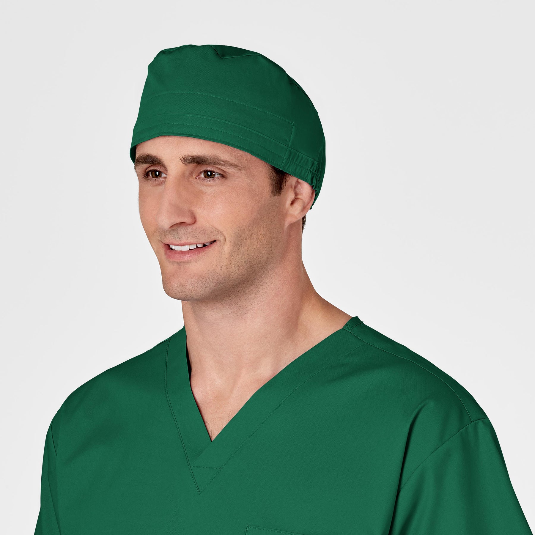 WonderWORK Unisex Tie Back Scrub Cap Hunter side view