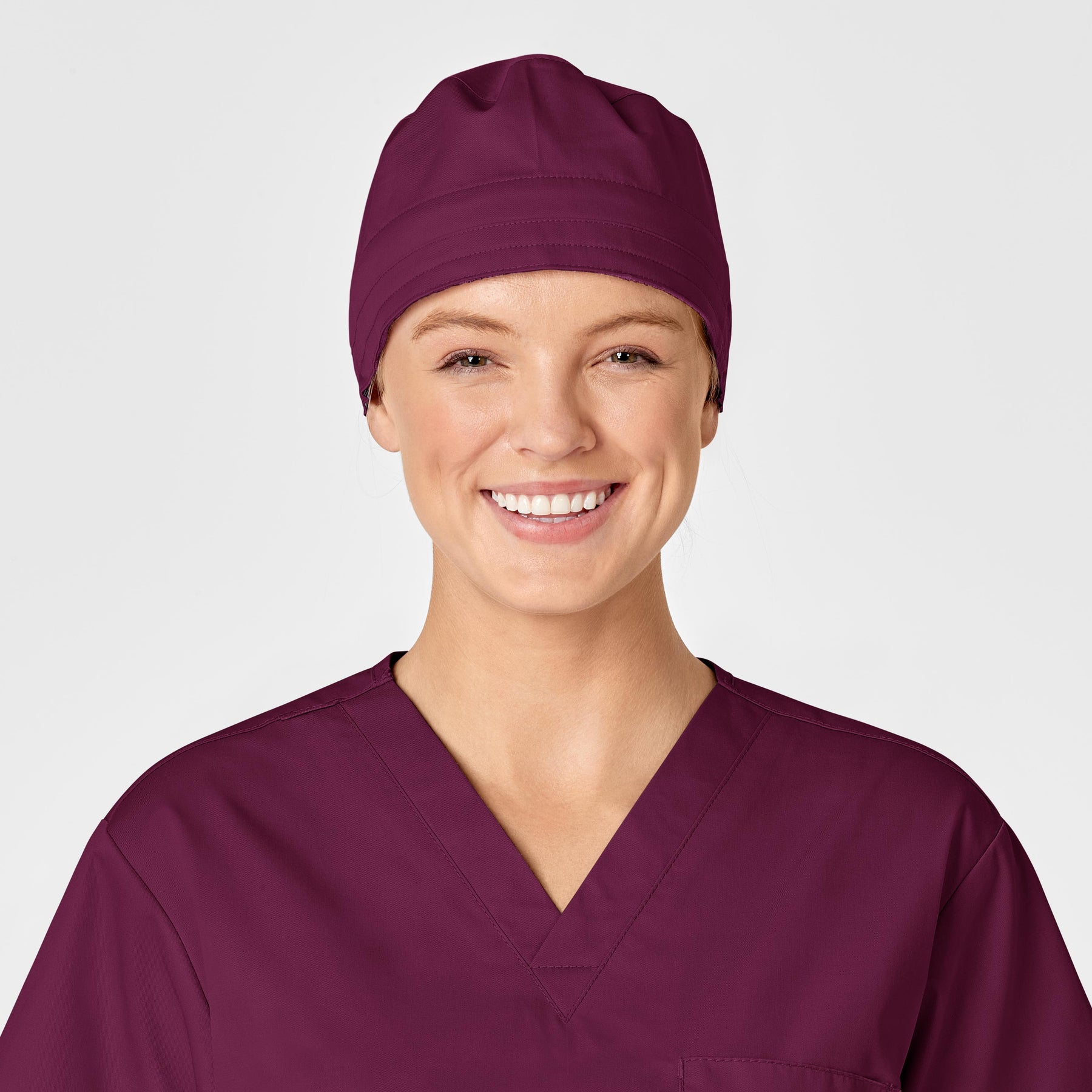 Wink WonderWORK Unisex Tie Back Scrub Cap Wine