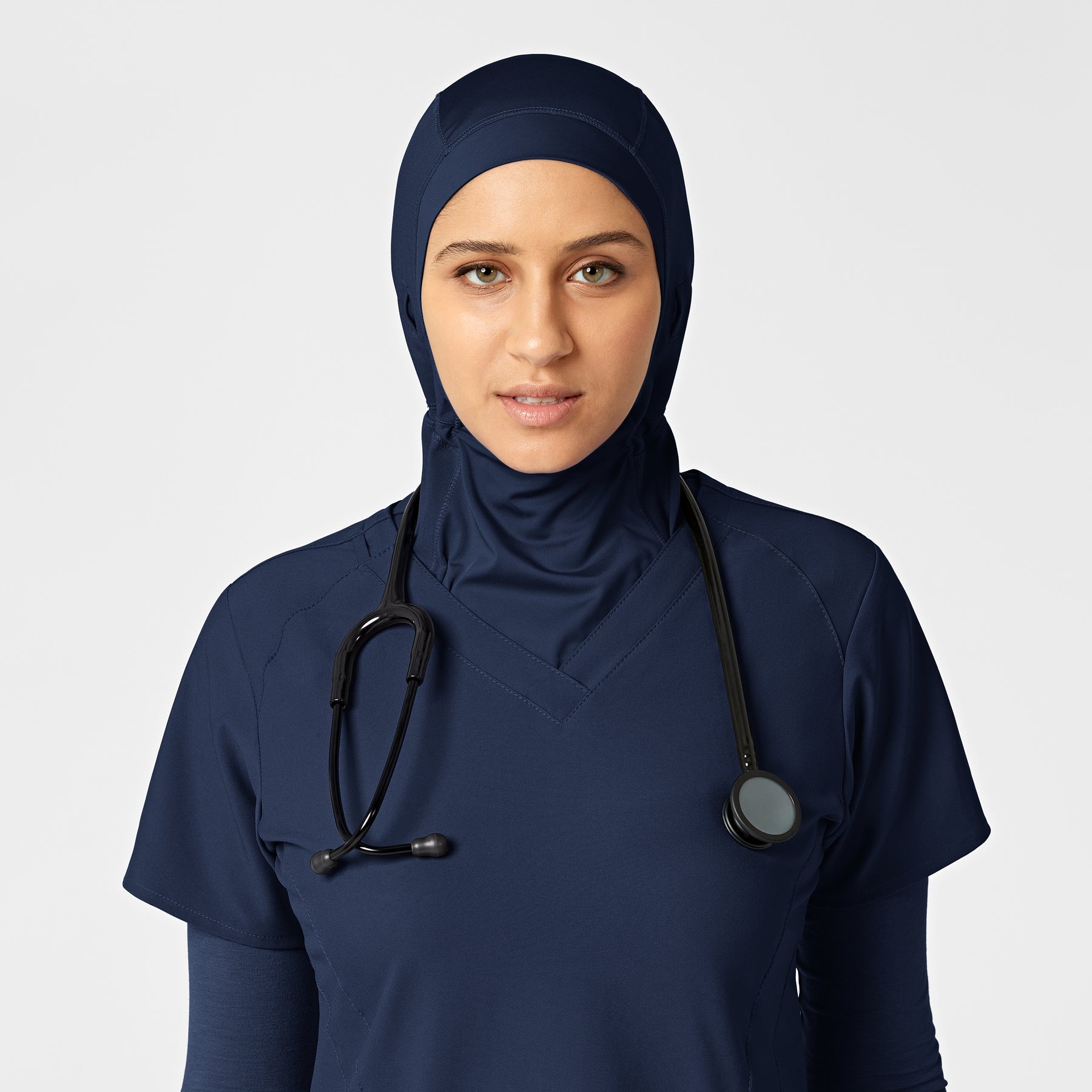 W123 Women's Hijab Navy scrub set