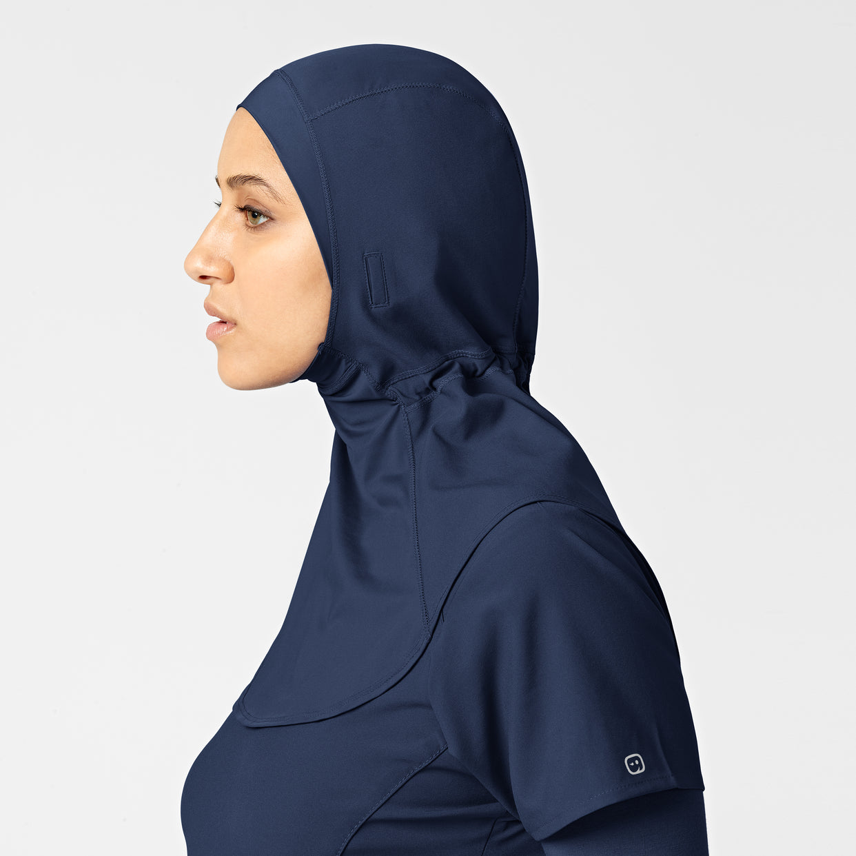 W123 Women's Hijab Navy side view