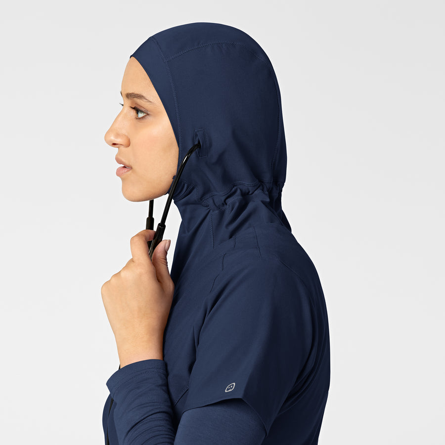 W123 Women's Hijab Navy front detail