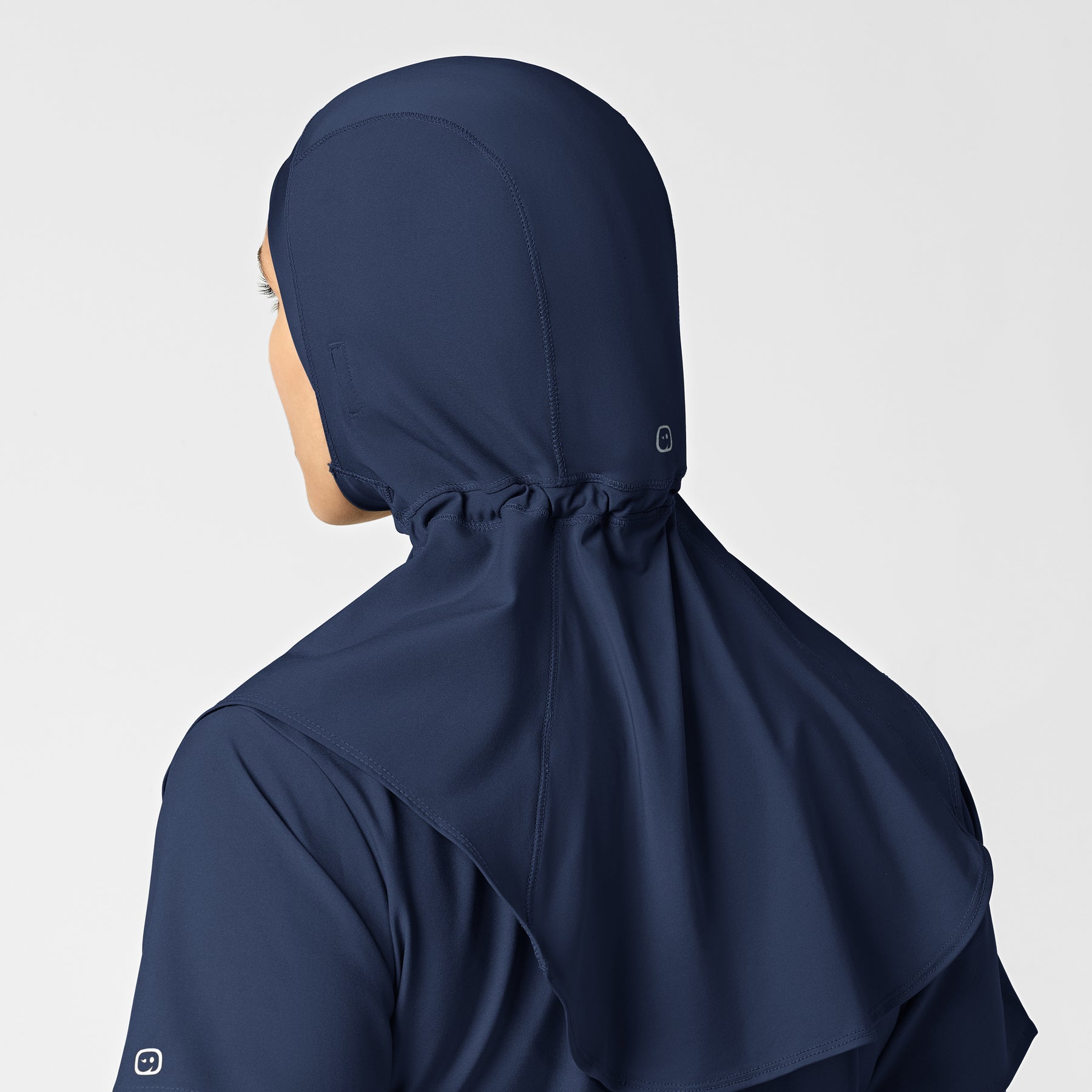 W123 Women's Hijab Navy side detail 2